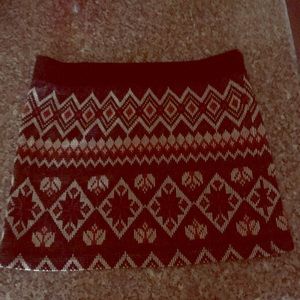 Pattern mini skirt